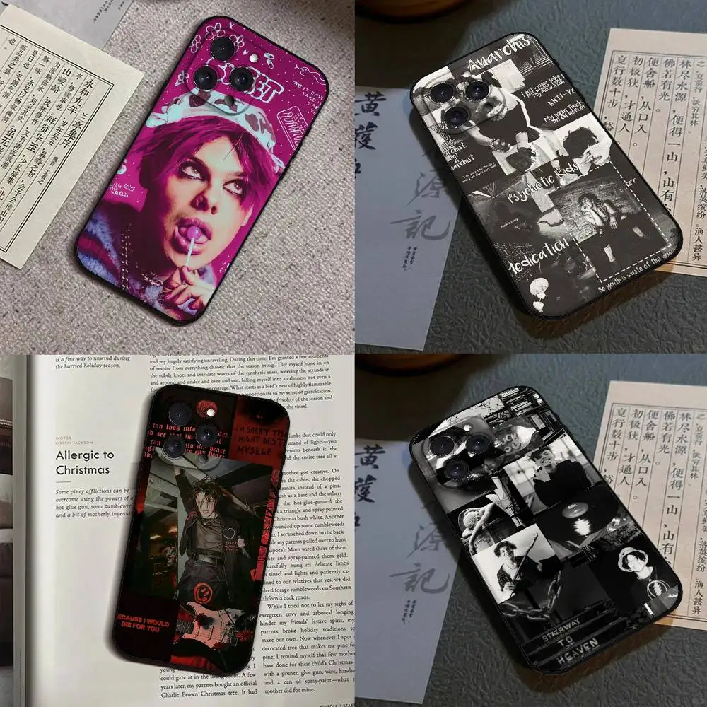 Yungblud Sänger Handyhülle für iPhone 17 16 15 14 13 12 11 X XR XS Plus Pro Max Mini Weiche Schwarze Schutzhülle