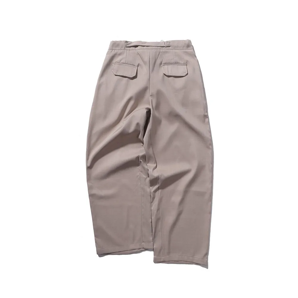 Design Belt Basic Solid Elegant Office Wide Leg Suit Pants Trousers for Women Men Streetwear Winter Spring Trending Clothing