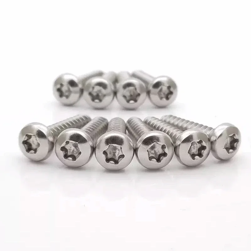 Śruba samogwintująca Torx ze stali nierdzewnej 304, okrągła, z płaskim końcem, z rowkiem Torx, typu Pan Torx, klasy St2-st4.2