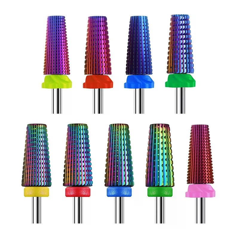 5 في 1 الأرجواني المهنية كربيد التنغستن مسمار لقمة ثقب آلات تقطيع ل هلام الاكريليك إزالة أدوات مانيكير الملحقات #4