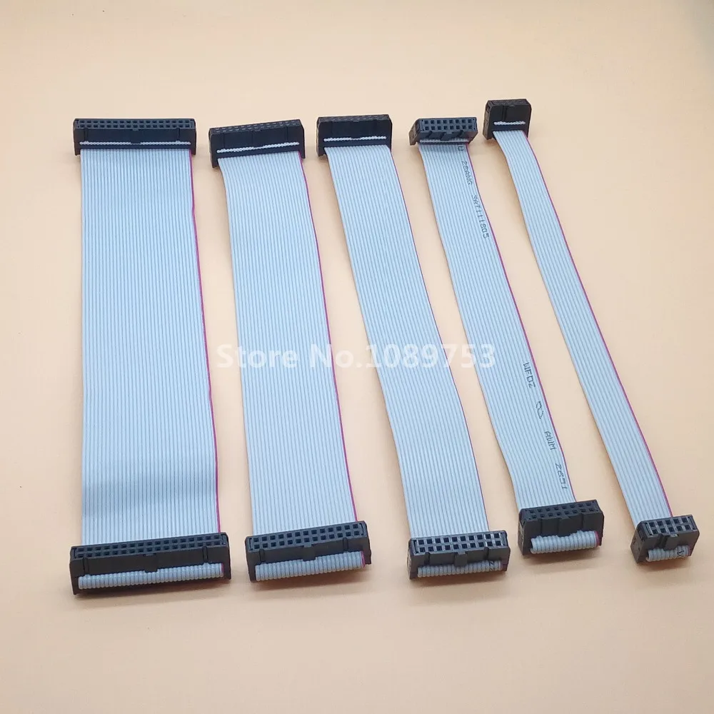 

10pcs FC-10/14/16/20/34/40P 2.54mm Pitch JTAG AVR Download Cable Wire Connector Gray Flat Ribbon Data Cable 10cm 20cm 30cm