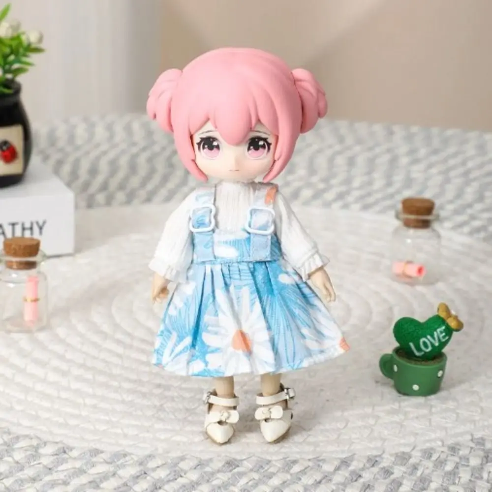 Losse 1/12 Pop Bodems Vrijetijdskleding Effen Kleur Lange Mouwen Elastische Shirts Mode Schattige Pop Outfit Kleding voor 1/11 OB11 Pop