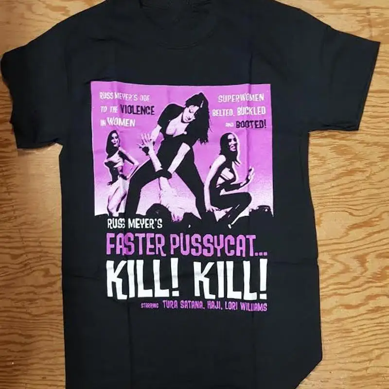 Camiseta negra VTG de Faster Pussycat, todas las tallas, S a 5XL, 1U403