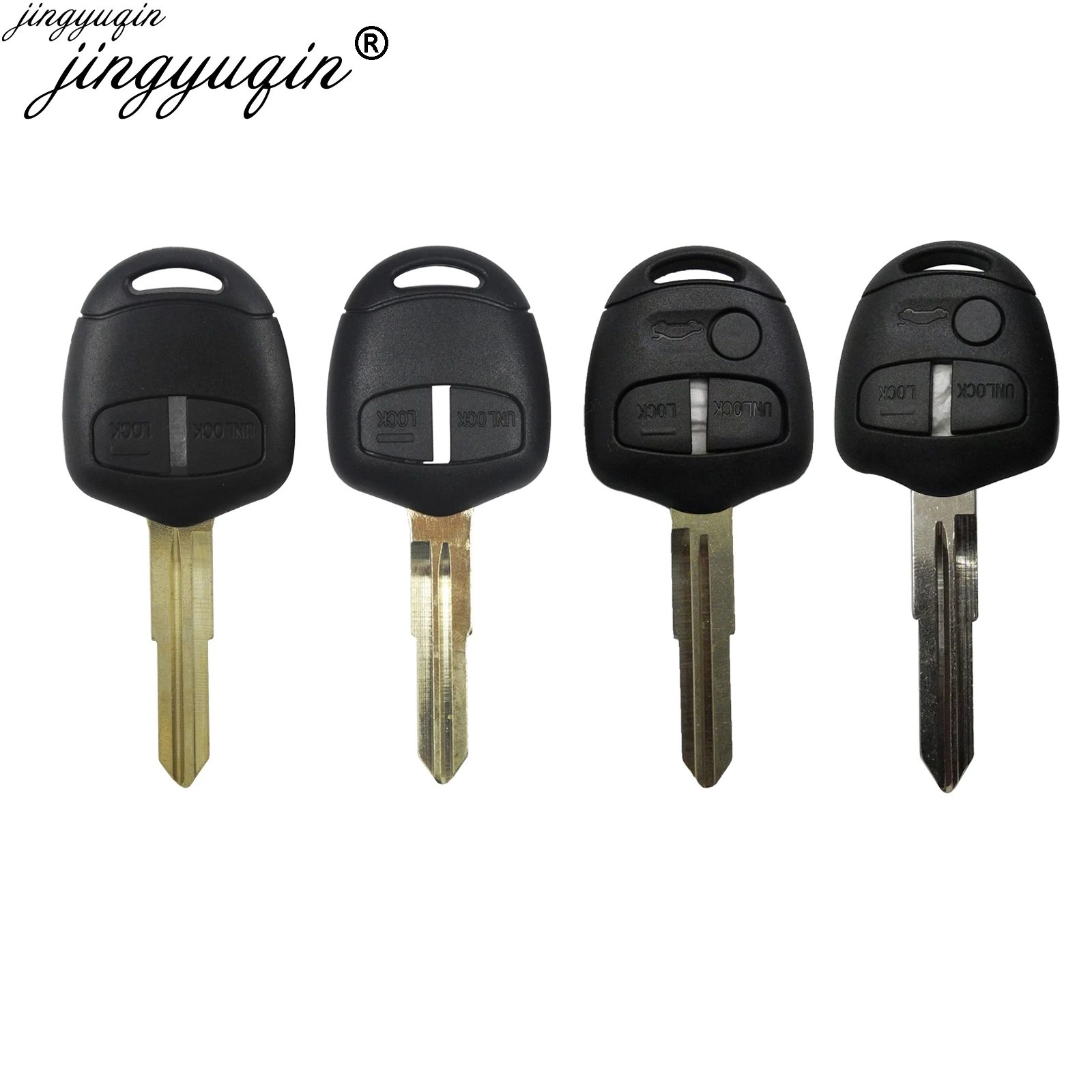 

Jingyuqin 10pcs/lot Car Remote Key Shell Fob Case Cover For Mitsubishi Lancer Grandis Evolution Outlander Key MIT11/MIT8 Blade