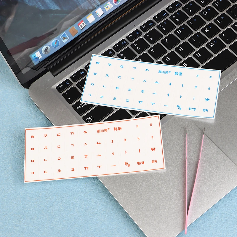 Korean Language Tear-Off Film Keyboard Sticker With Tweezer Desktop Laptop Key Sticker Single Film Universal Transparent Sticker