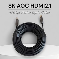 8K AOC Fiber Optic HDMI2.1 Cable, 48Gbps, 60Hz, 8K@60, 4K@144, eARC/ARC, HDCP2.3, Dolby Gold-Plated, High-Speed Active Optic
