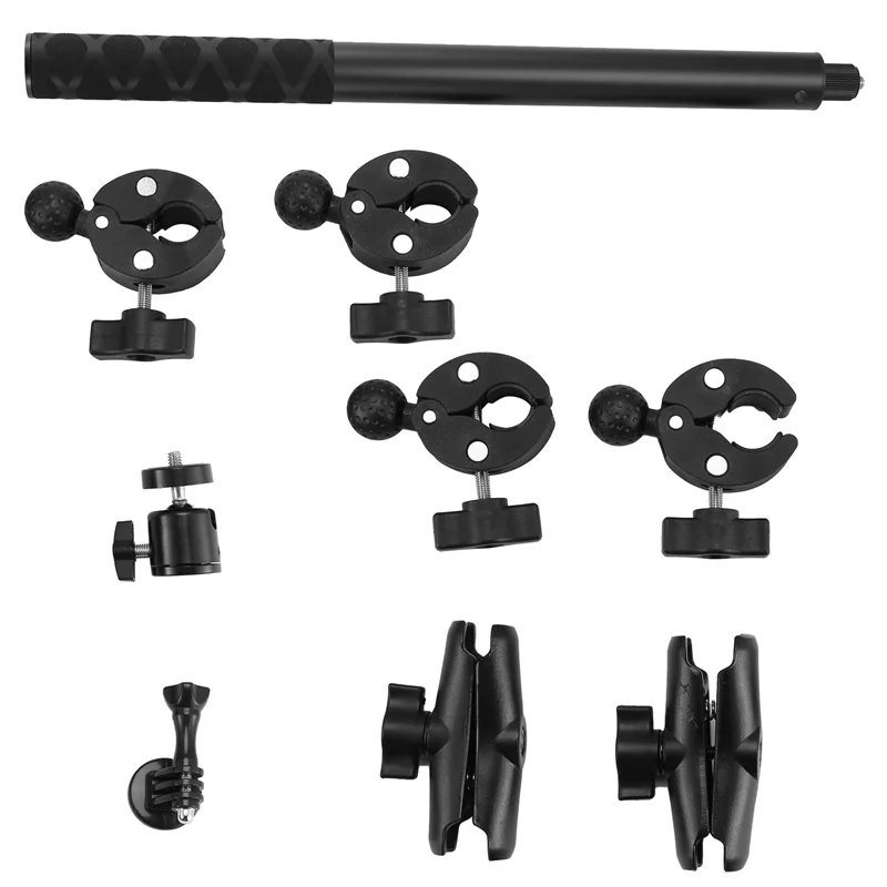 

ABFM-For Insta360 One X2 X3 Motorcycle Bicycle Panoramic Selfie Stick Monopod Mount Handlebar Bracket For Gopro Accessory