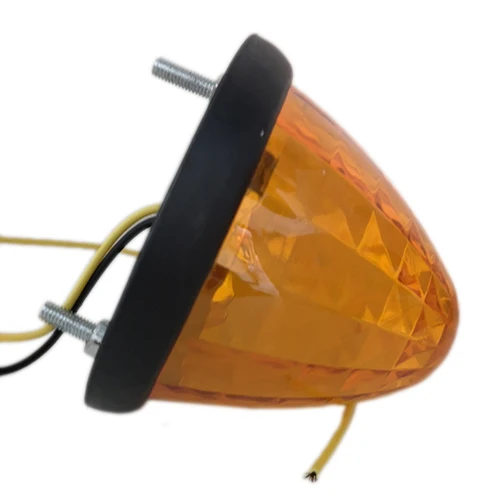 Amber LED Round Beehive Cone Side Marker Light Grommet Clearance Lamp For Car Trailer Truck 12V 3W