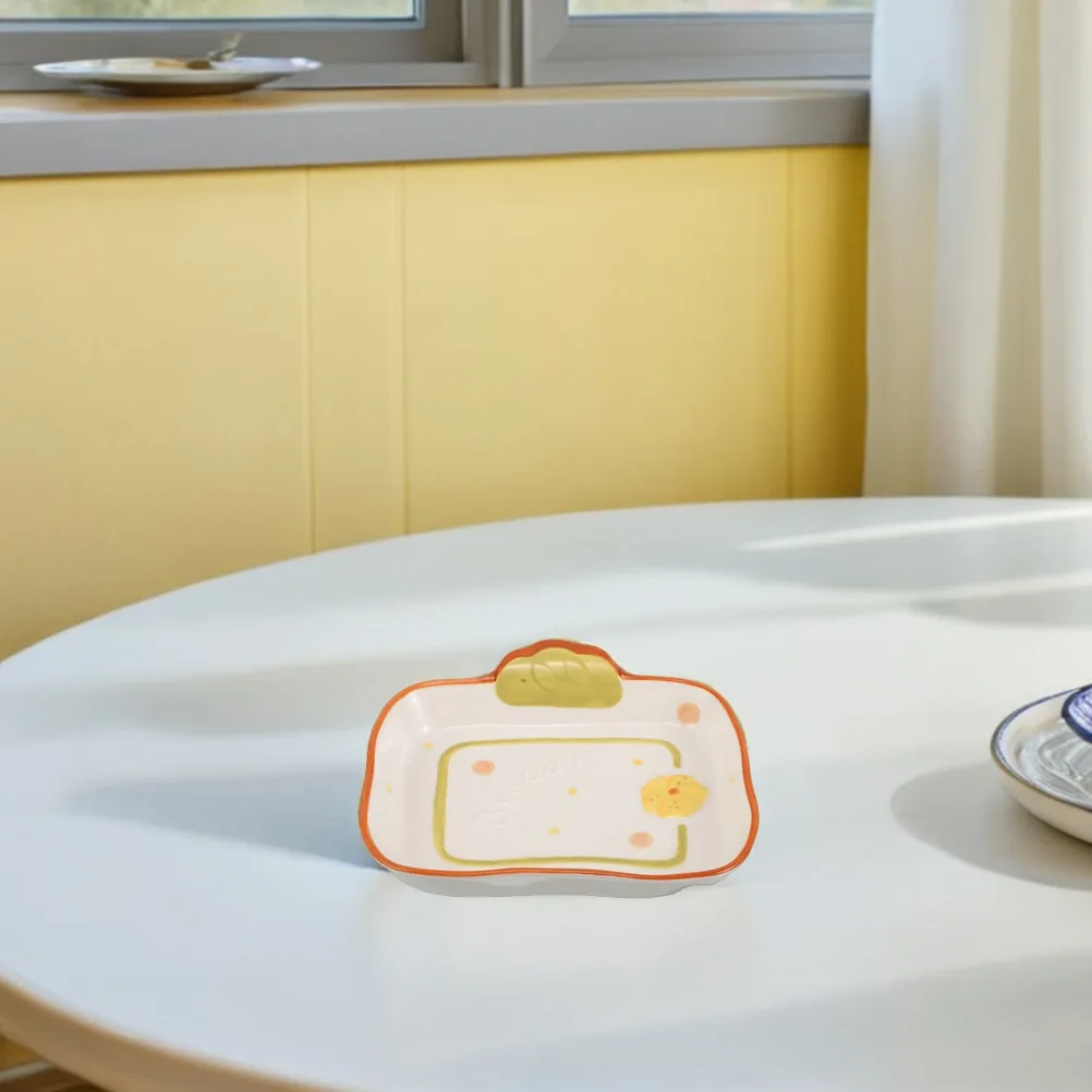 

2Pcs Cute Ceramic Bowl and Plate Set for Desserts Bread Fruit Display Kitchen Centerpiece Decorative Serving Dishes Dining Table