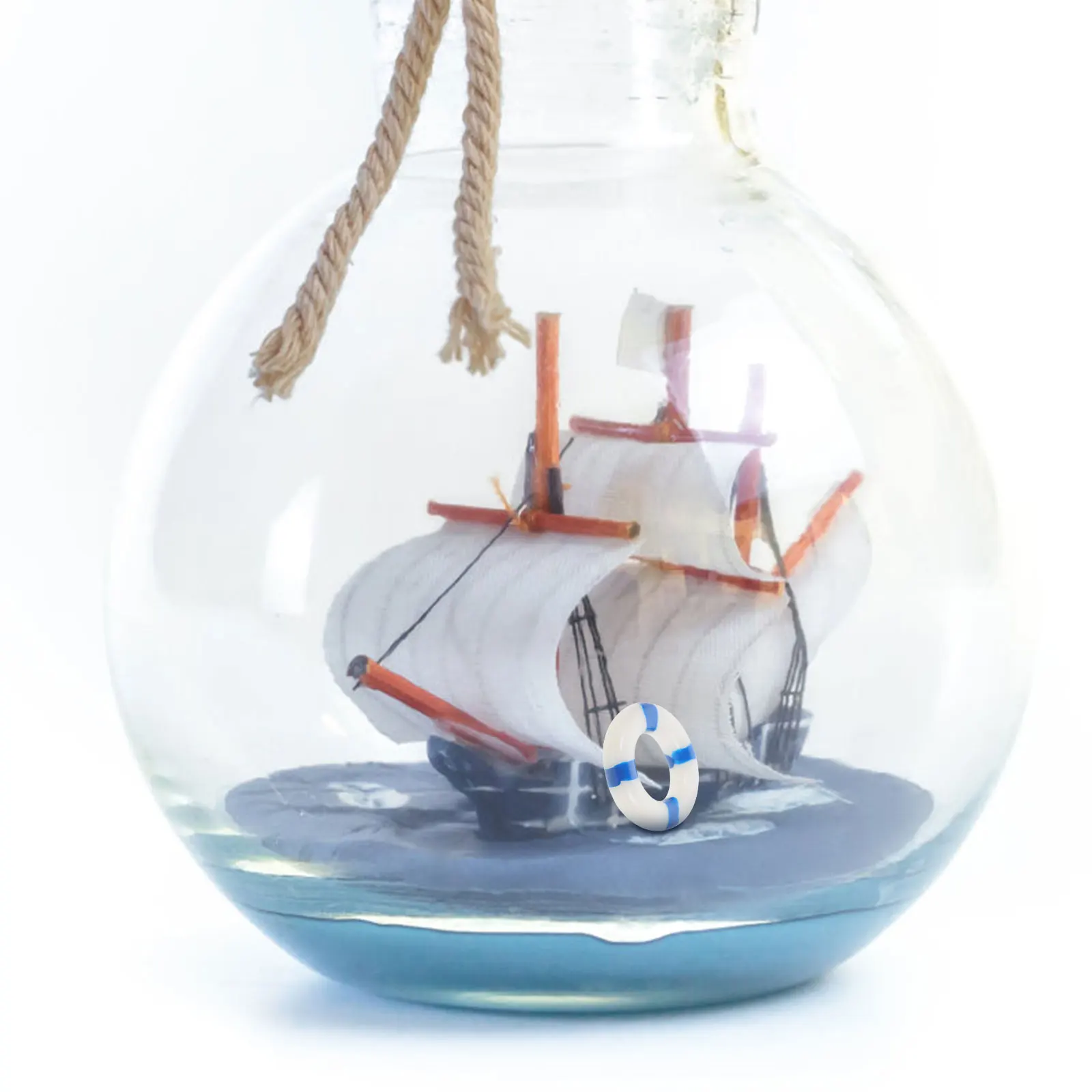 

10pcs Swim Ring Door Decorative naments Home Bamboo Office Accessories Christmas Marine Theme Hanging Windchimes