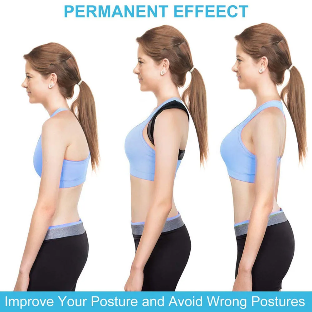 Posture Corrector Clavicle Spine Back Belt Adjustable Unisex Upper Back Shoulder Lumbar Posture Correction