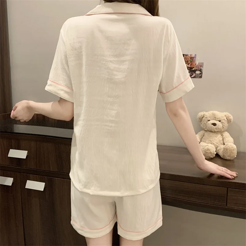 DAIMELU Short-sleeved pajamas women's summer thin cloud cotton lady style simple sleepwear cute nightwear female Loungewear suit