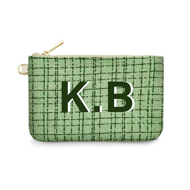 Personalized Knitted Fabric Coin Purse Customizable Letter Phone Bag Bridesmaid Proposal Gift Clutch Bag Name Wallet