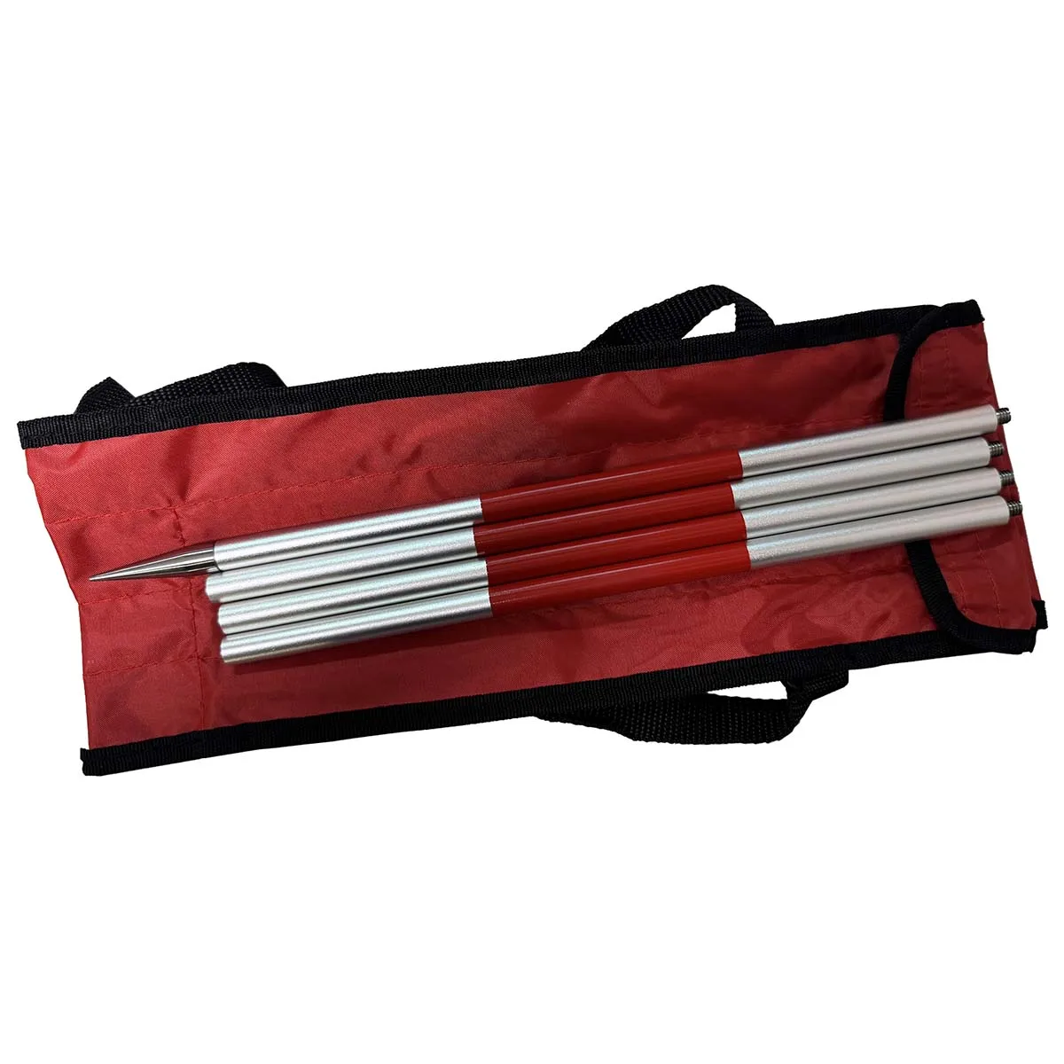 

4pcs Mini Pole Dia.12mm (The Length 30cm/each) with 1pc pole point For Total Station, Gps. Etc