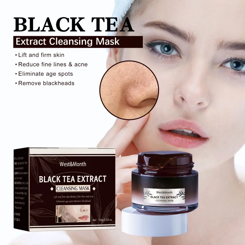 

Black Tea Mask Cleans Pores Spreadable Mask Refines Pores Brightens Skin Tone Rejuvenates Skin Facial Mask