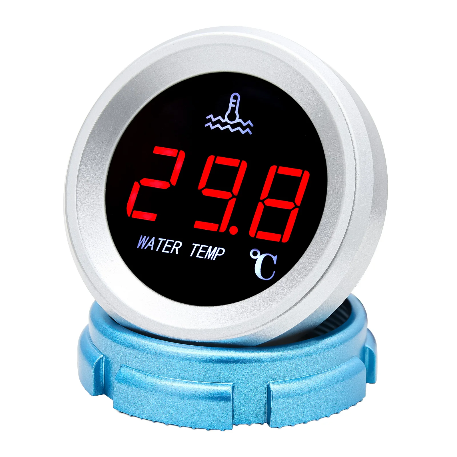 Red LED Digital 52mm Water Temperature Gauge with Sensor 0~120℃ Water Temp Meter Indicator Alarm for Car Boat 12V 24V Custom