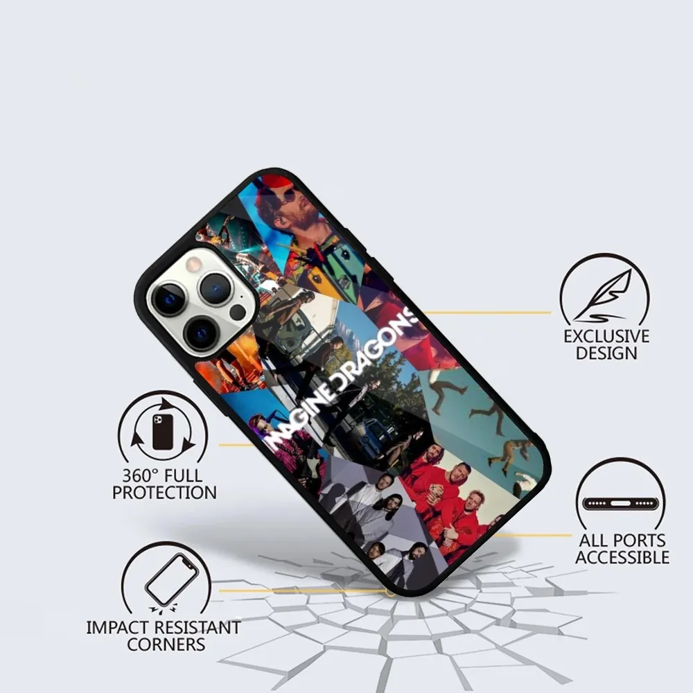 Imagine D-Dagons Rock band Phone Case For iPhone 15,14,13,12,11,Plus,Pro,Max Mini Magsafe Magnetic Wireless Charging