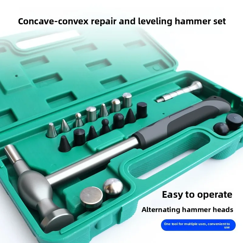 Car Body Dent Repair Hammer Pen Portable Non-Marking Leveling Tool Auto Sheet Metal Surface Smoothing Repair Kit