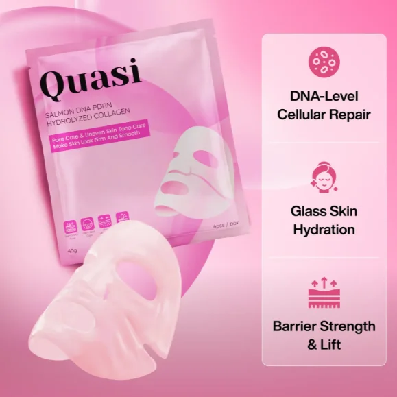 Korean Pink Quasi Salmon DNA PDRN Hydrolyzed Collagen Mask Firm Smooth Pore Uneven Skin Tone Mask Collagen Gel Deep Nourish Mask