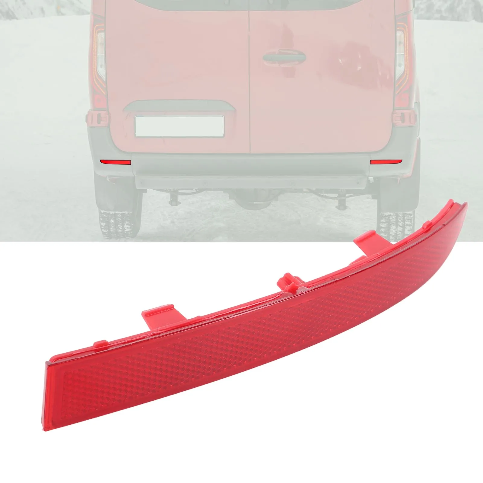 

Красная линза отражателя заднего бампера — противоударная замена для Mercedes Sprinter W907/W910