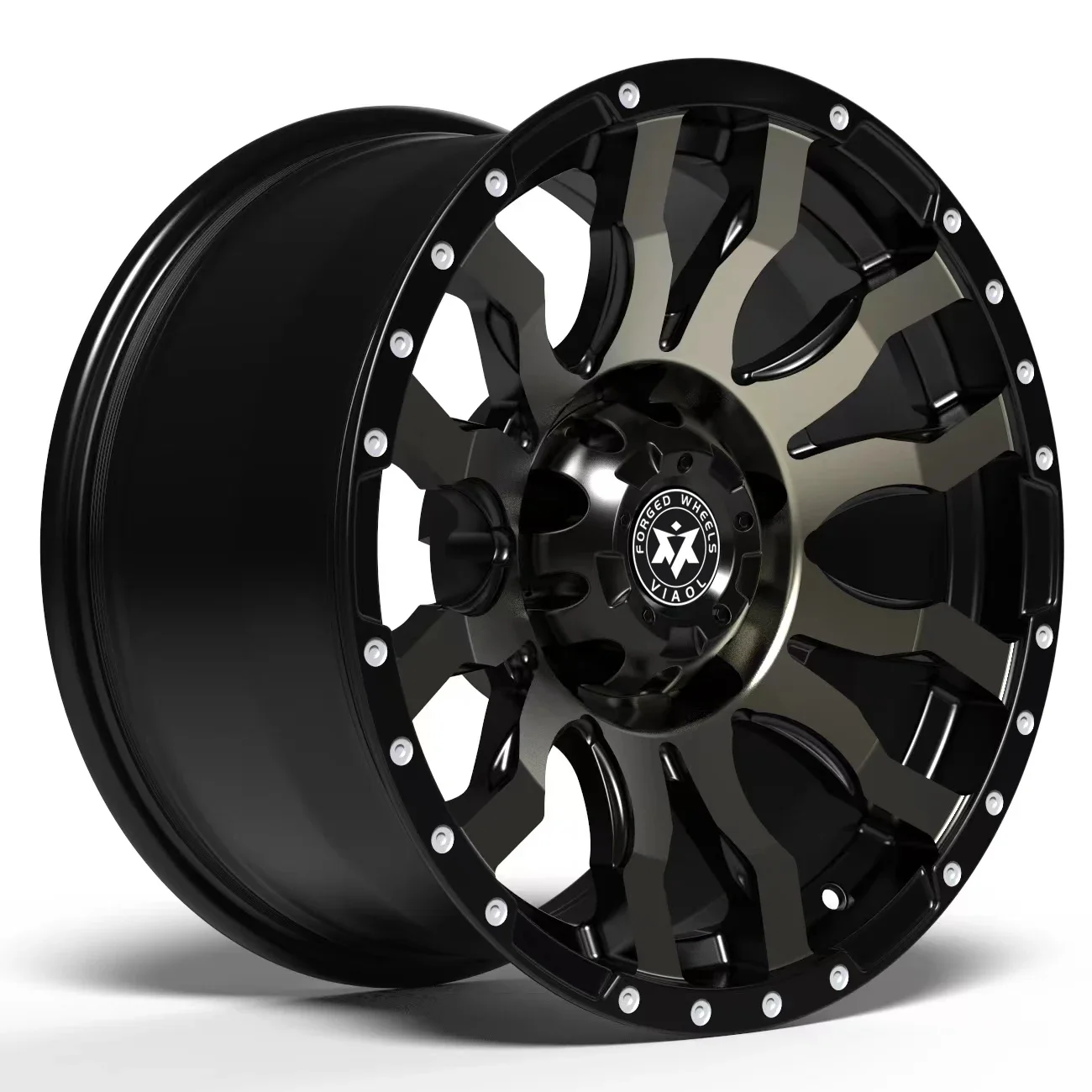 Off-Road Car Rim 16 17 18 19 Inch 6x139.7 5x127 Off Road Black Machined Forged Wheels For Wrangler Tank 300 Dodge Challenger