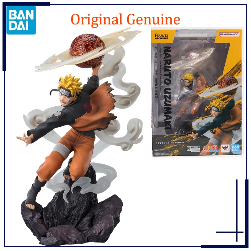 Original Genuine Bandai Anime Uzumaki Naruto -Sage Art:Lava Release Rasenshuriken- Figuarts ZERO Model Toys Action Figure Gifts