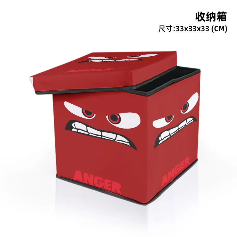 Disney Inside Out 2 Clothes and Debris Storage Box Emotions Around The Joy and Sorrow Collapsible Canvas Square Storage Box