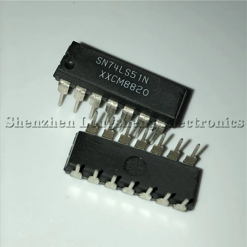 10PCS/LOT NEW SN74LS51N 74LS51 DIP-14 Dual 2 Width 2 Input Logic IC In Stock