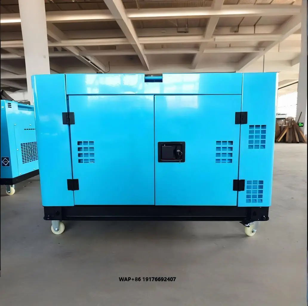 Home Emergency Genset 10kva 12kva 15kVA Small Portable Open Frame Super Silent Generator Remote Start Auto ATS Wheel