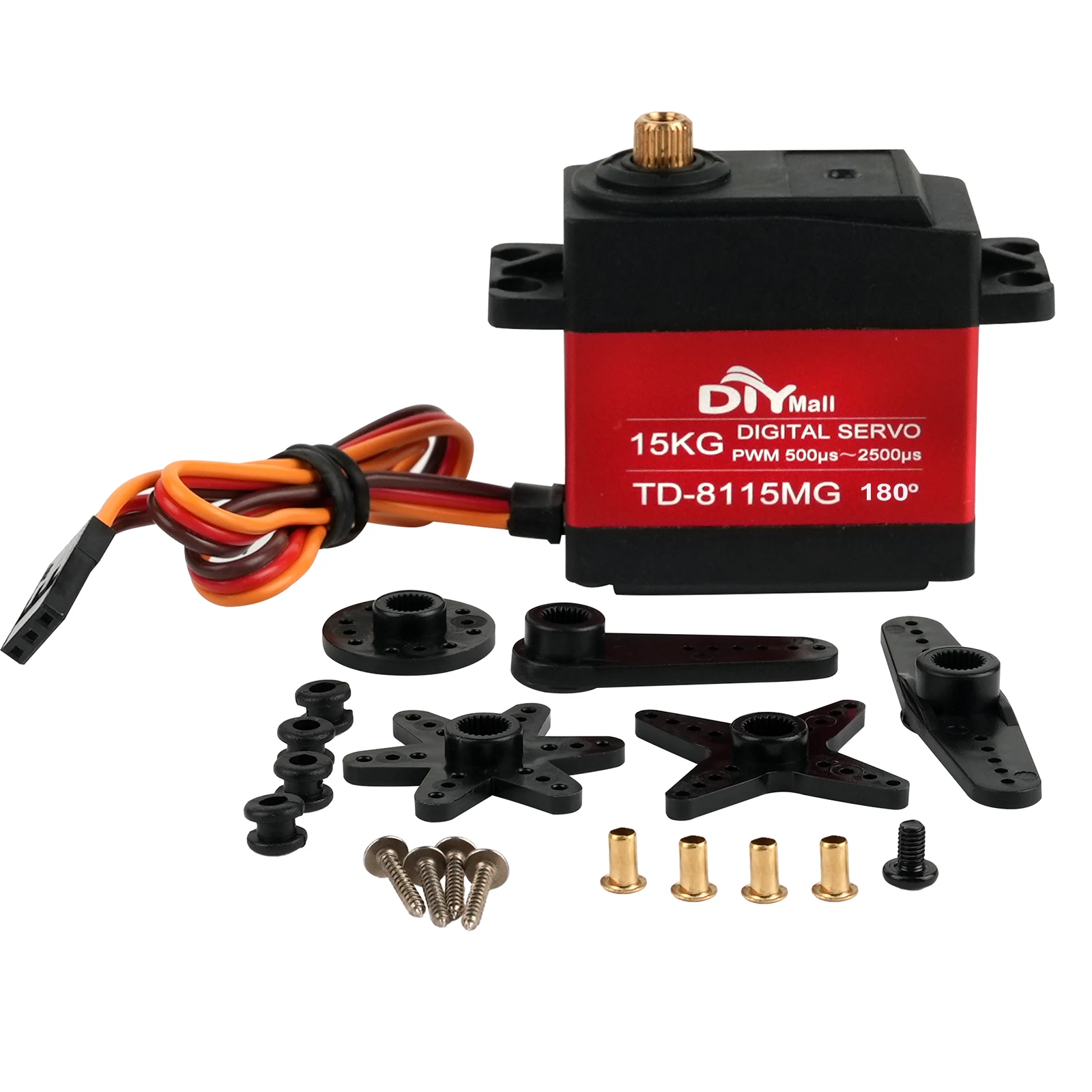 TD-8115MG Digital Servo 15kg Waterproof Metal Gear High Torque 180/270/360 Angle For RC Remote Control Car Model Vehicle Toys