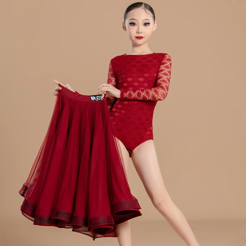 Nowe Sukienki do Tańca Towarzyskiego Dziecięce Standard Narodowy Sukienka do Tańca Latynoamerykańskiego Dziewczęca Sukienka do Walca Odzież do Tańca Nowoczesnego Kostium Sceniczny XS8008