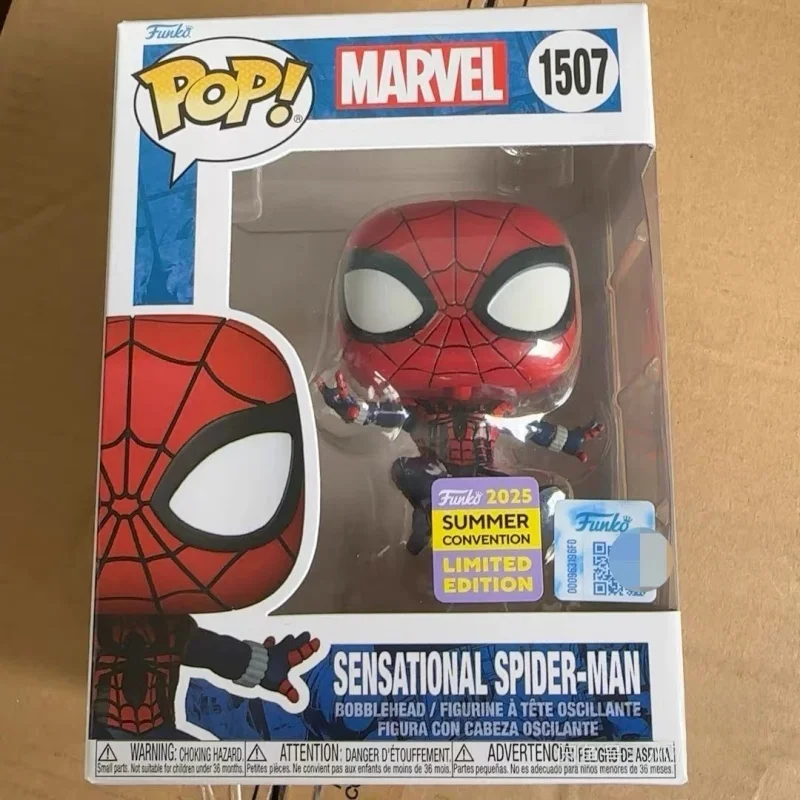 Anime Marvel SpiderMan Figurine Model Funko Pop Q Version Decor Ornament Statue Dolls Collect Souvenirs Limited Toys Kid Gift