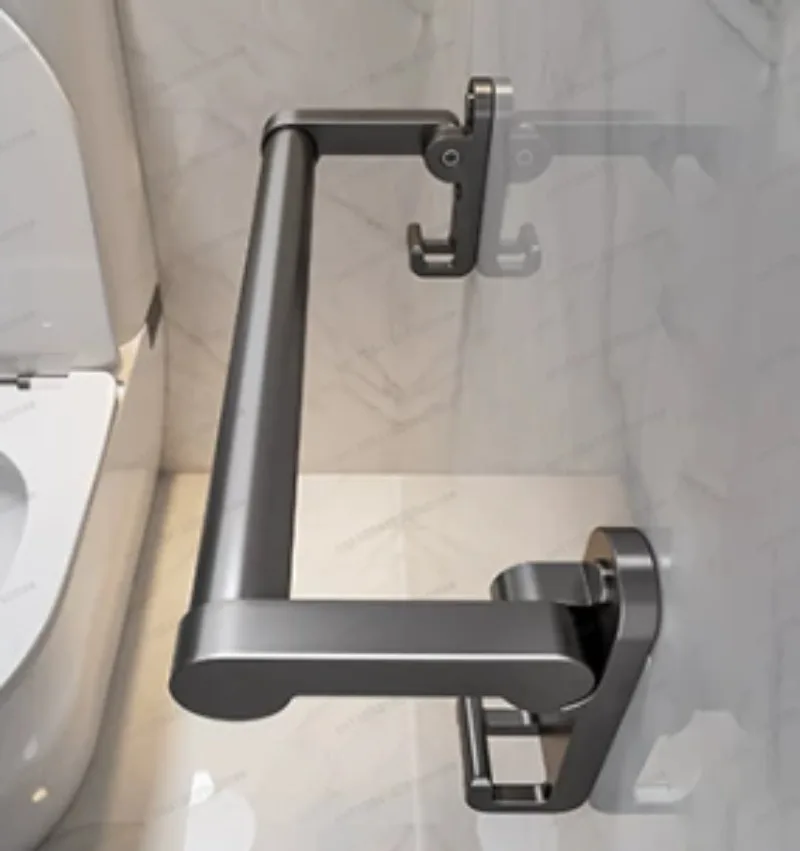 

50cm Foldable Standing Assist Bathroom Grab Bar, No Drill Anti-Fall Toilet Rail for Elderly Suitable for Elderly