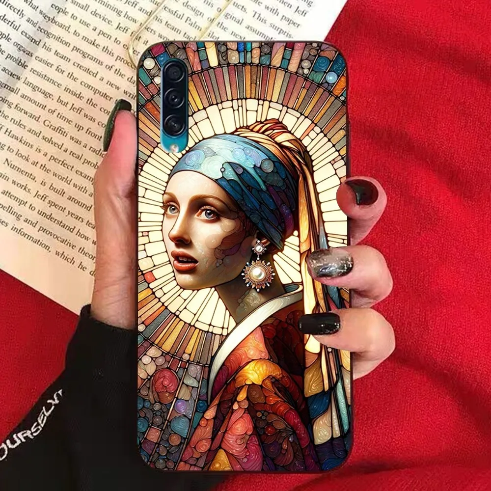 Girl With A Pearl Earring Phone Case For Samsung A 10 11 12 13 20 21 22 30 31 32 40 51 52 53 70 71 72 73 91 13 shell