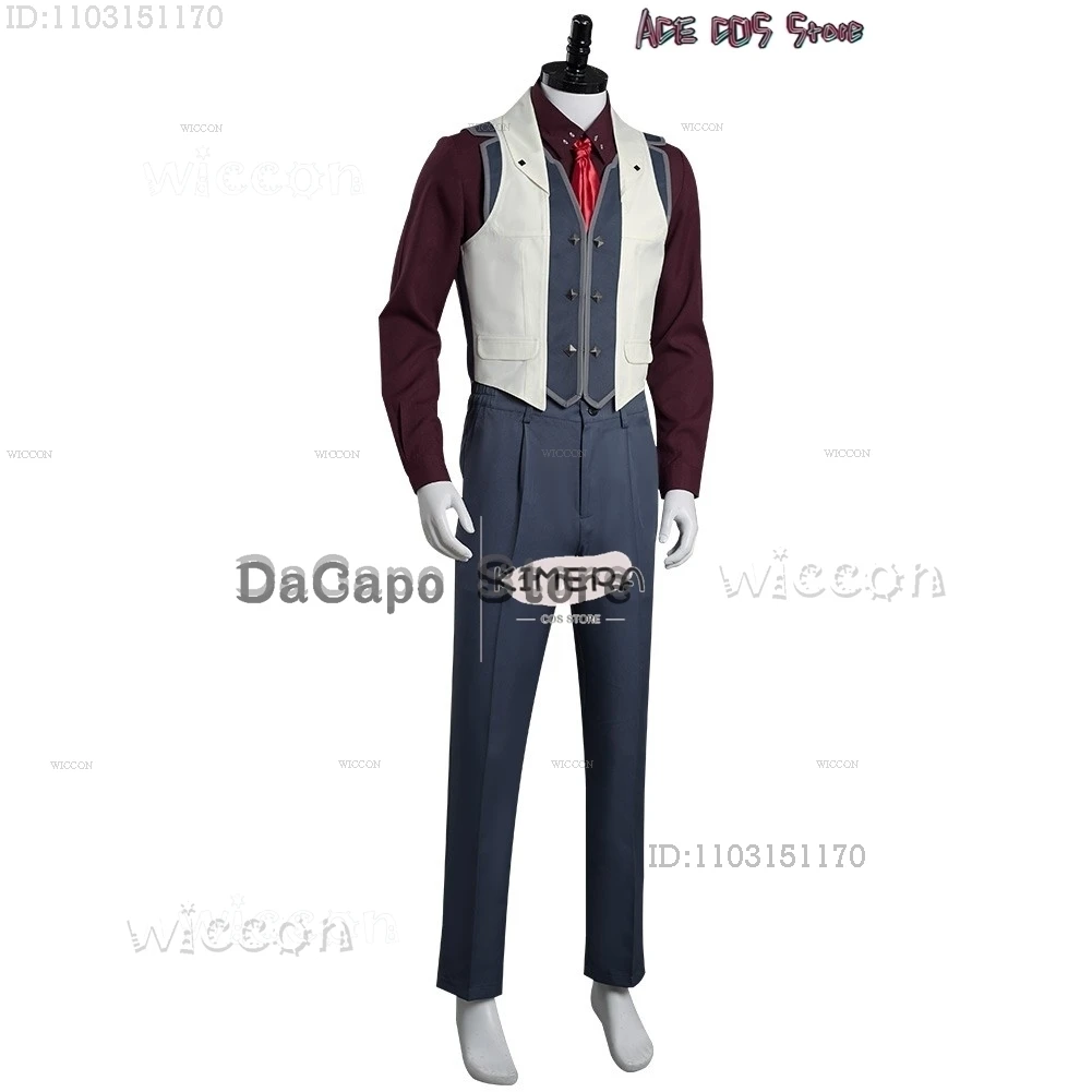 Anime Viktor Arcane Cosplay Costume LOL Shirt Vest Pants Wig Victor Outfits Mens Suit Halloween Carnival Party Disguise Clothes