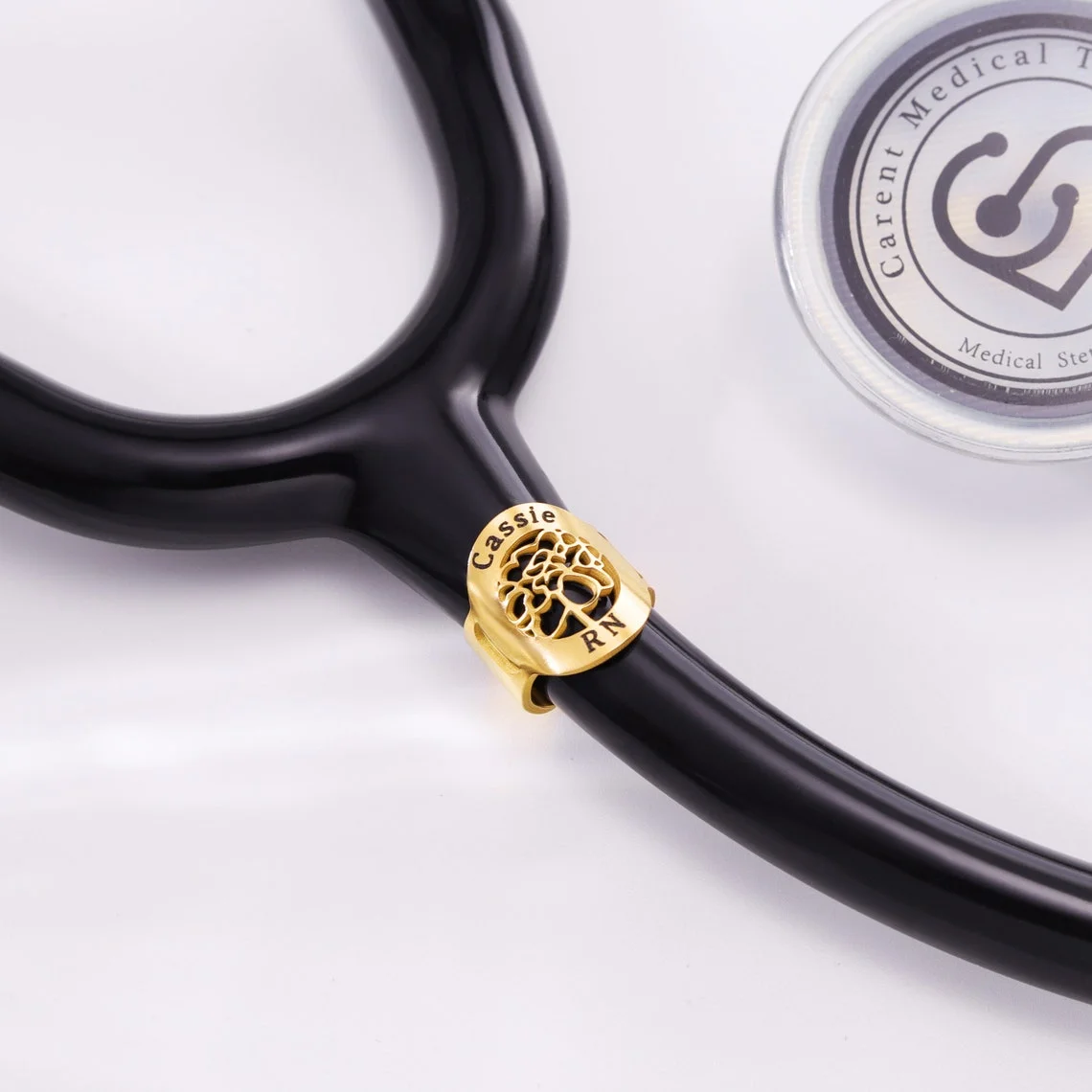 Personalized Stethoscope Name Tag Engraved Stainless Steel Stethoscope Charm Birth Flower Stethoscope Accessories Doctor Gift