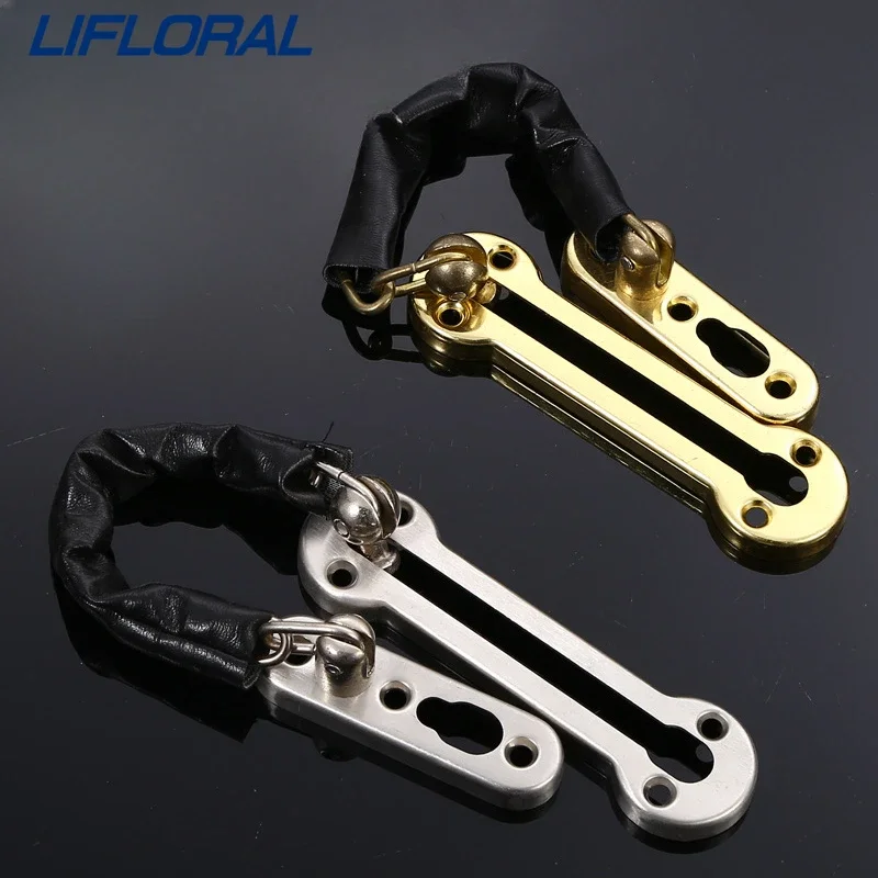 

5pcs Anti-theft Stainless Steel Hotel Door Chain Latch Safety Guard Security Lock Security Limiter Tools Hardware Home Door