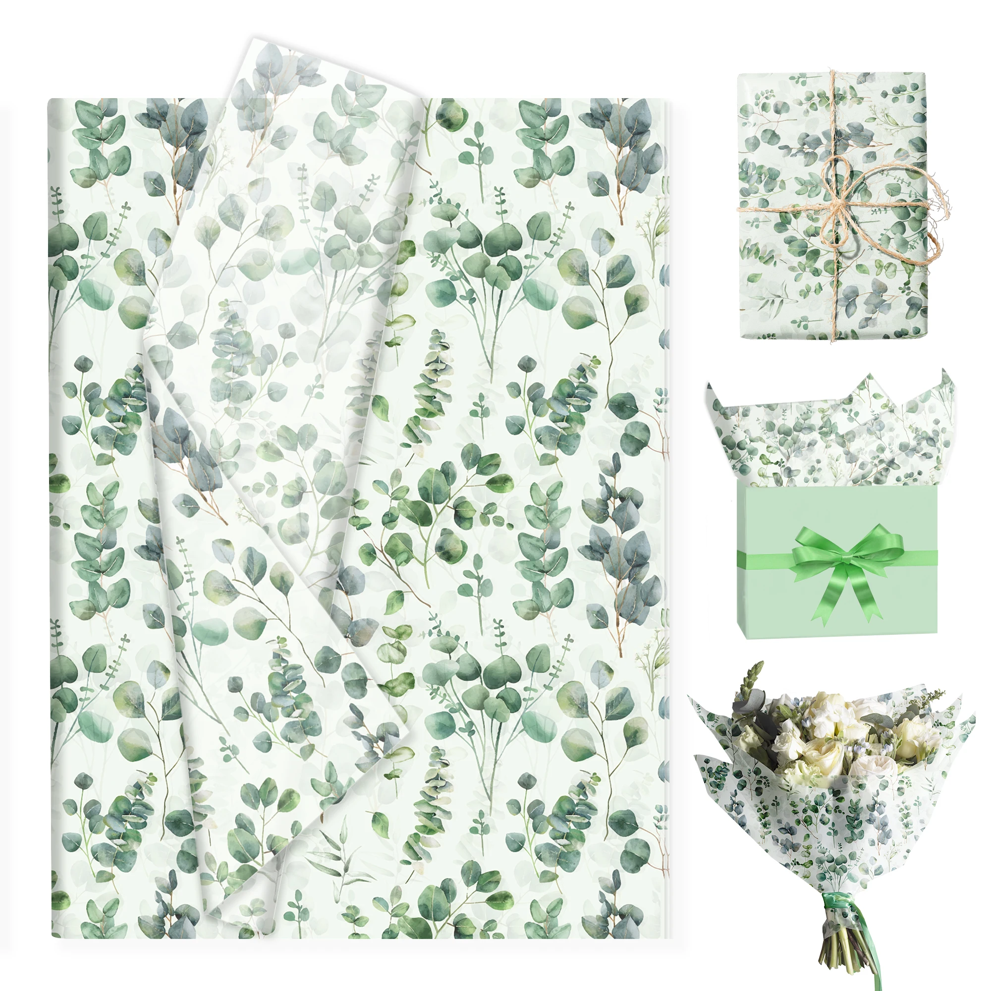 20/50 stücke Eukalyptus Blätter Seidenpapier Schnee Birne Papier Geschenkverpackung Verpackung Papier Geburtstag Hochzeit Party Dekoration Lieferungen – Detail 8