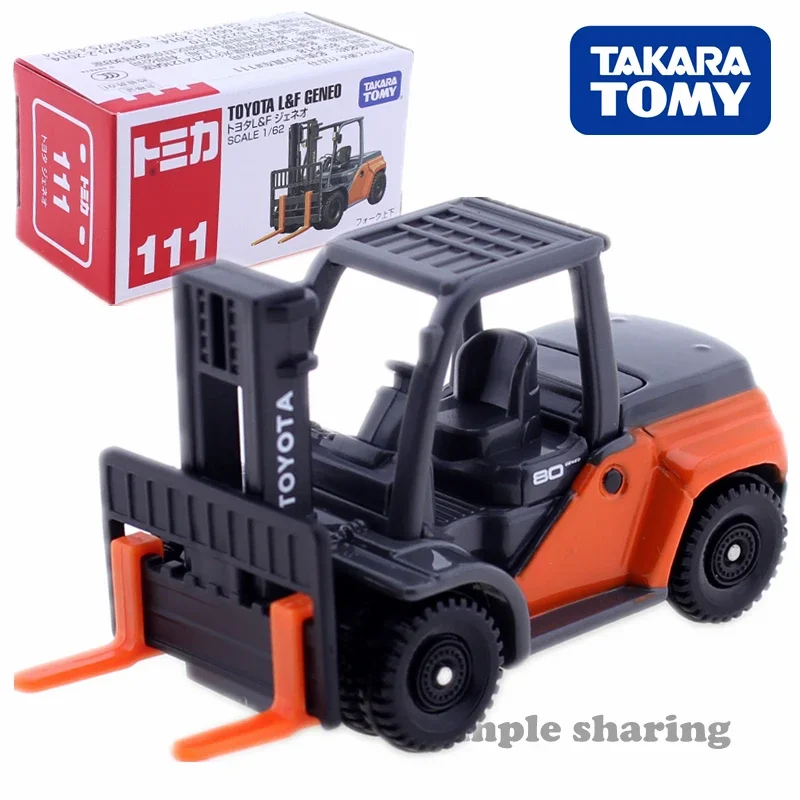 Takara Tomy Tomica #111 Toyota L & F Geneo вилочный погрузчик масштаб 1/62 популярный детский автомобиль металлическая модель