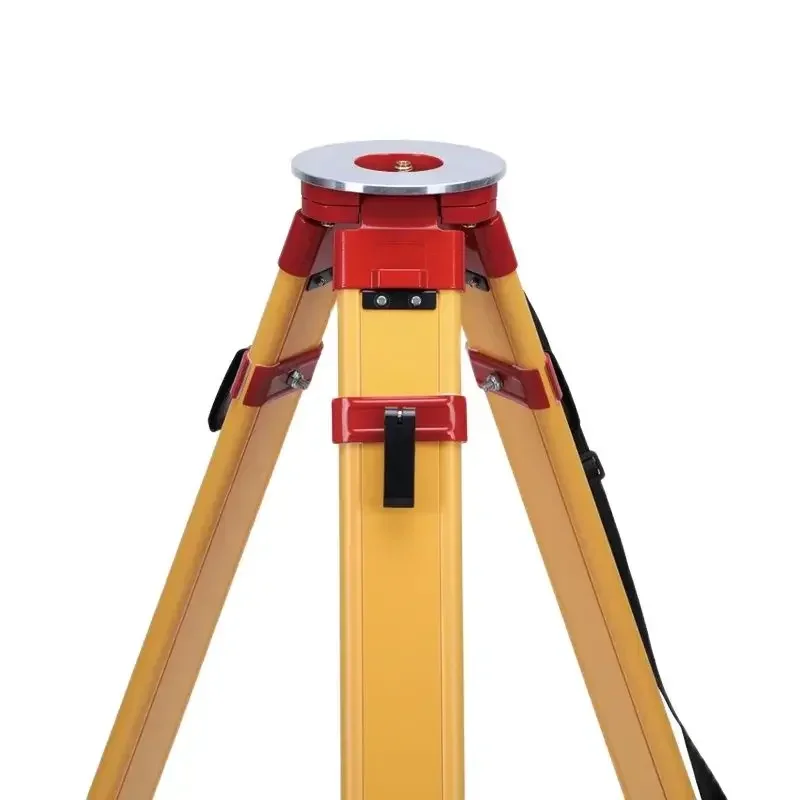 Tripod RTW20A-BCDRD Heavy-duty Wooden Tripod, Flat Double Locking, Copper Center Screw, Suitable For RTK Total Station