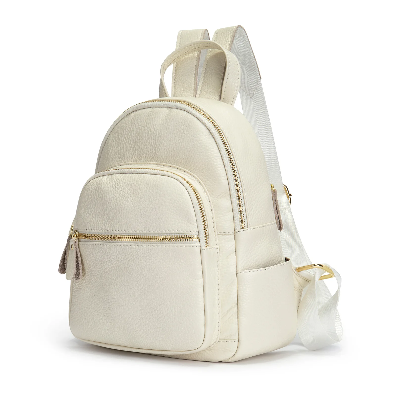 حقائب ظهر نسائية صغيرة جديدة من الجلد الطبيعي حقيبة ظهر للسفر في الهواء الطلق من جلد البقر الطبيعي حقيبة مدرسية للنساء في الحرم الجامعي #6