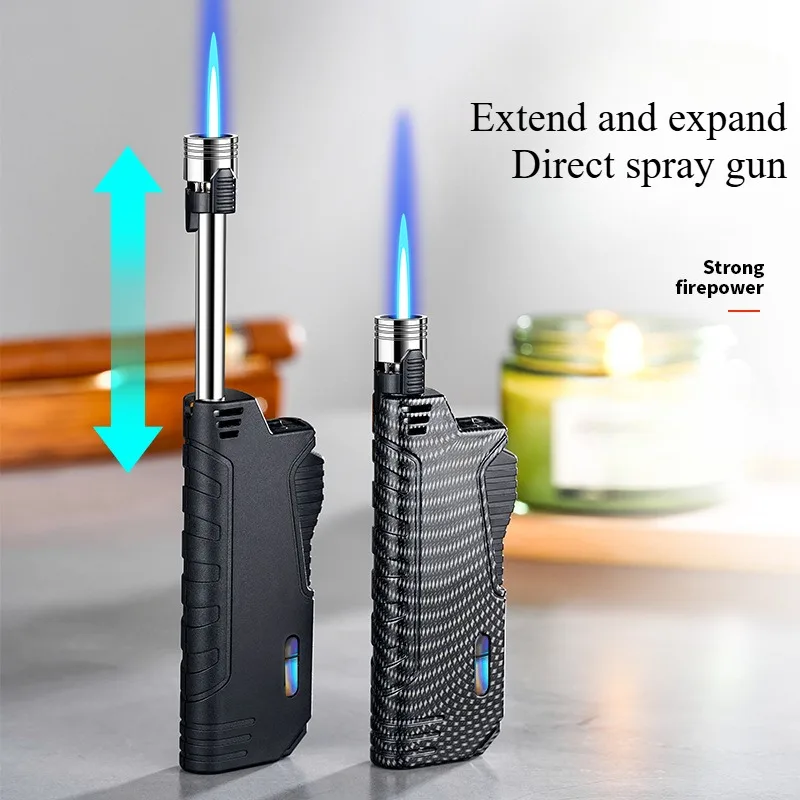 Outdoor Multifunction Gas Lighter Creative Telescopic rod Ignition Guns and Home Use Multi Scenario High Flame Flamethrower Gift