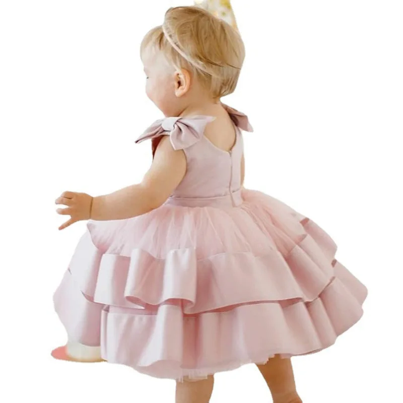 Vestido de princesa menina aniversário dress2025 novo estilo babados bonito elegante aliexpress vestido da menina de flor