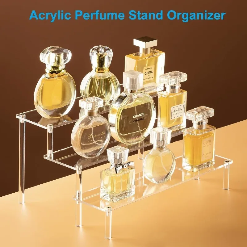 Acrylic Display Rack Lifter, Perfume Rack Manager, Transparent Acrylic Rack Lifter for Food Display Rack, Desktop Use