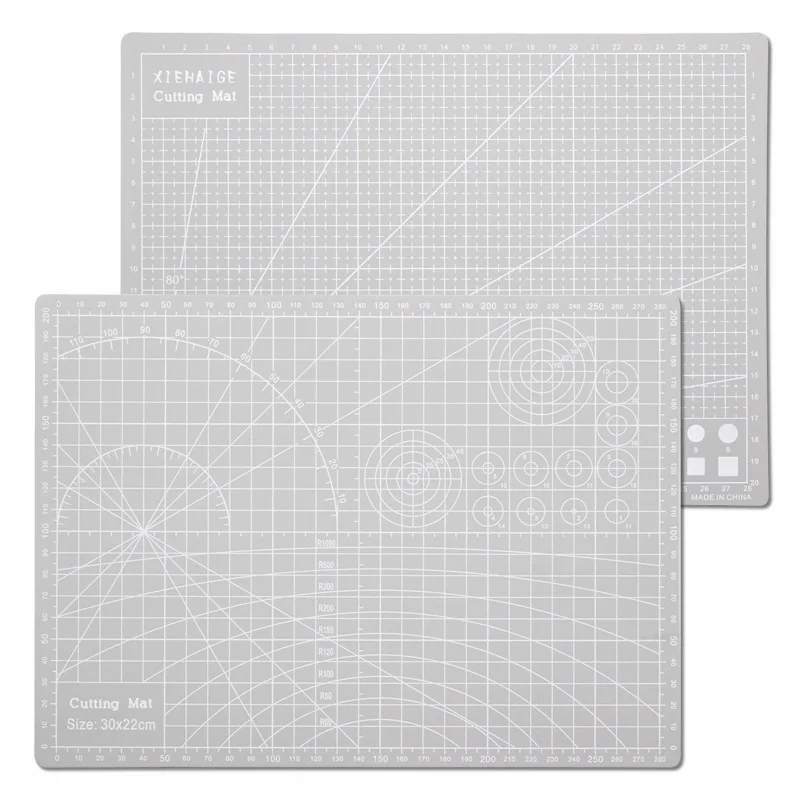 Tapete de corte A4 -placa de PVC dupla face de 11,81x8,66 polegadas para projetos de costura, quilting, papel e argila - protetor de mesa