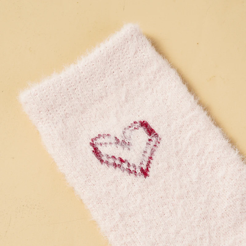 

Теплые норковые флисовые носки средней длины, женские осенне-зимние домашние носки для сна, милые мягкие 4 пары коротких носков