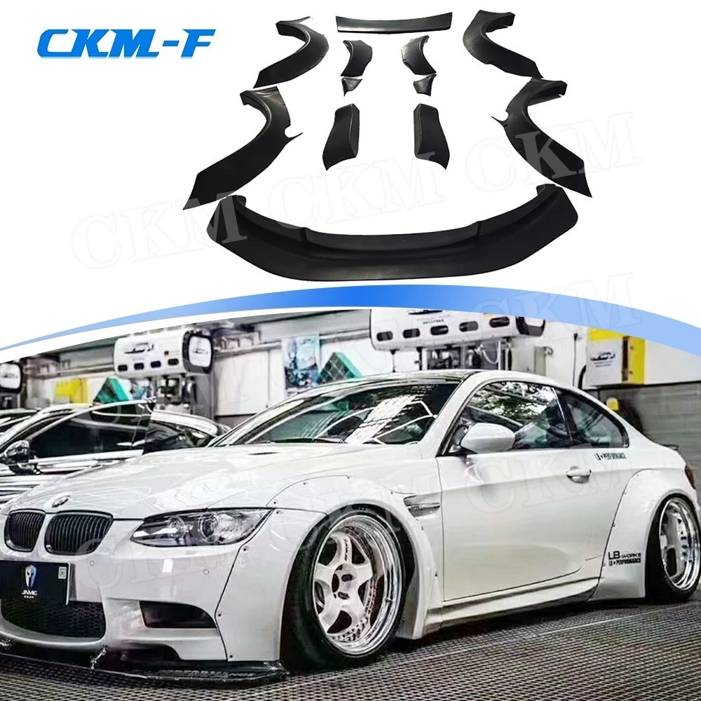 

Carbon Fiber Car Wide Body Kits For BMW 3 Series E92 M3 2007-2012 Wheel Arch Fender Flares Decoration Rear Spoiler Accessories