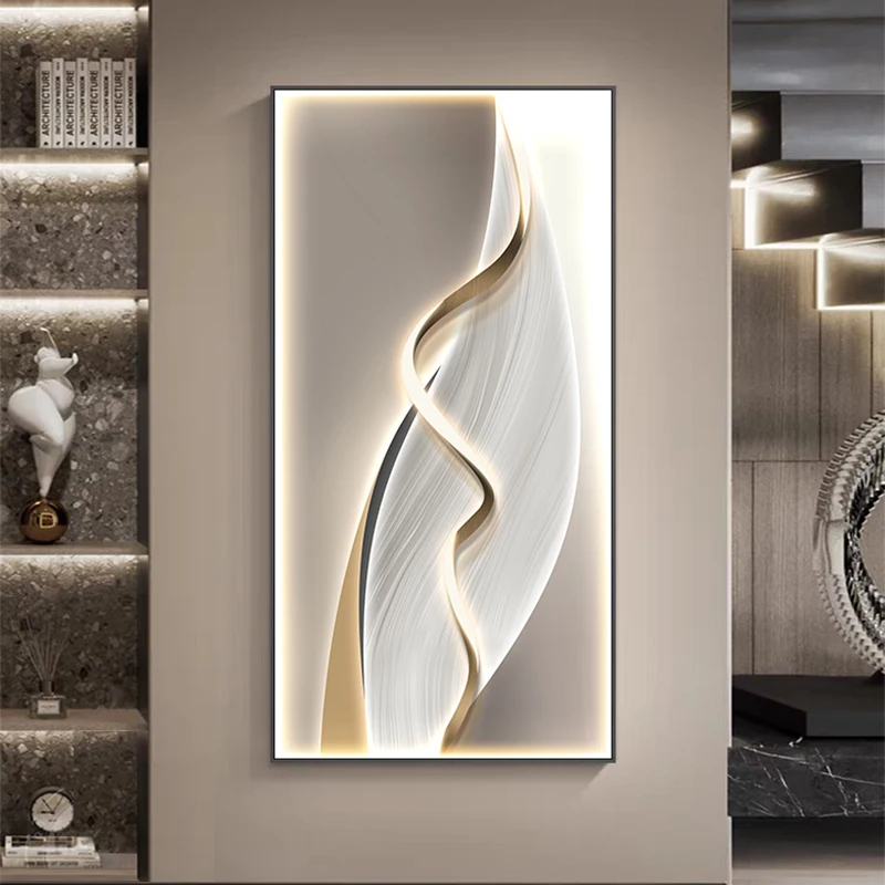 xx-Entrance Foyer Decoration Painting Light Luxury High-end Ornament Led Room Light Interior Wall Lamp Decoration Item Picture
