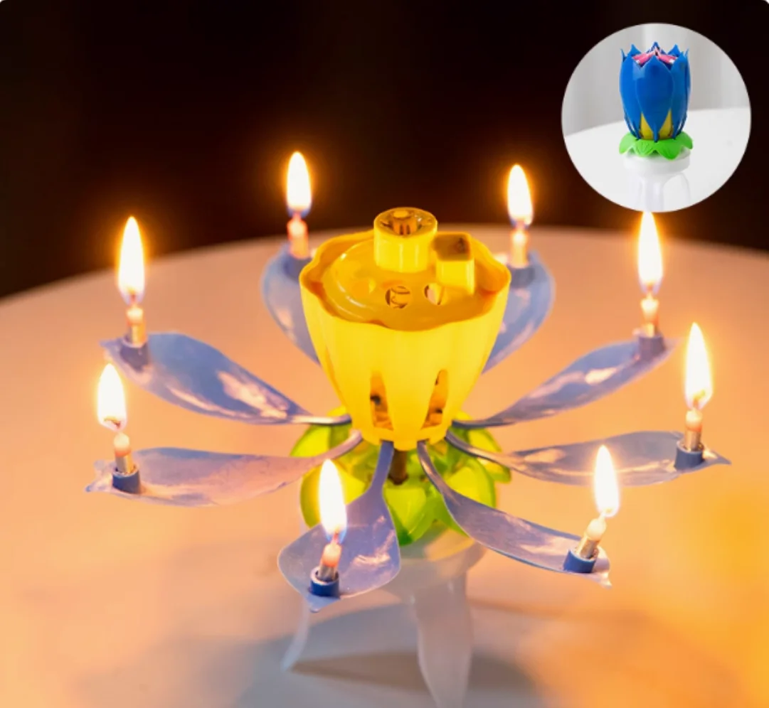 Rotating Candles with Internet Celebrity Creativity, High-End Feel, Children\'s Birthday Candles, Decorative Cake Candles