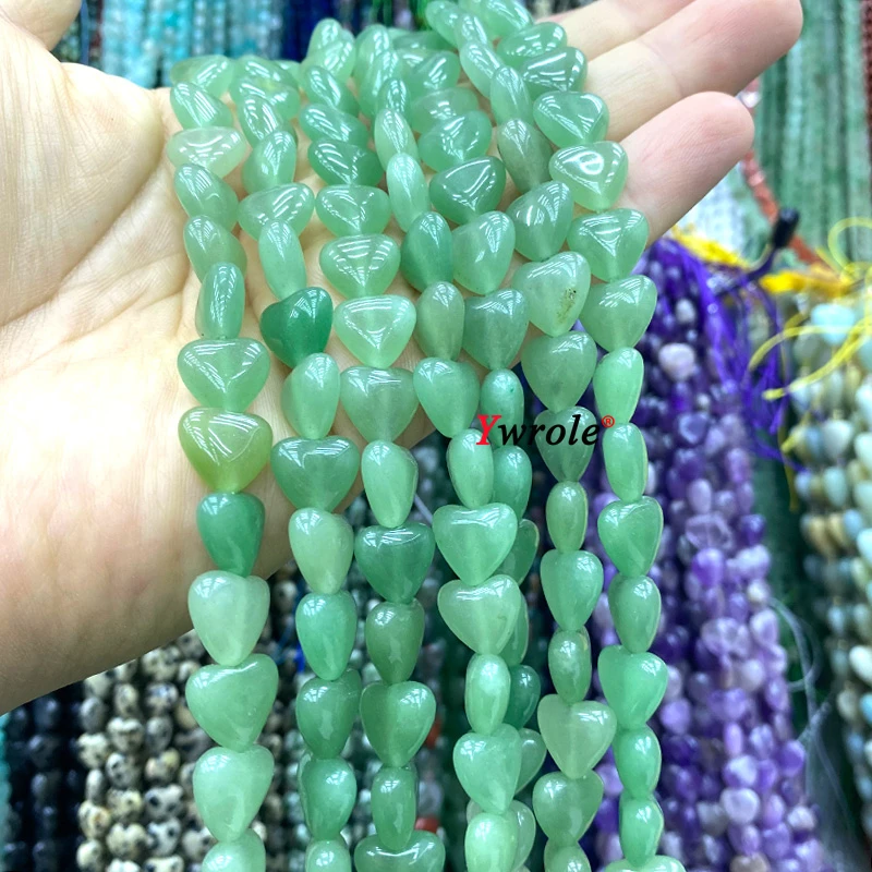 10x10 مللي متر الحب القلب الحجر الطبيعي امازونيتي فضفاض الفضاء الخرز لصنع المجوهرات أقراط يدوية أساور إكسسوارات جذابة #3